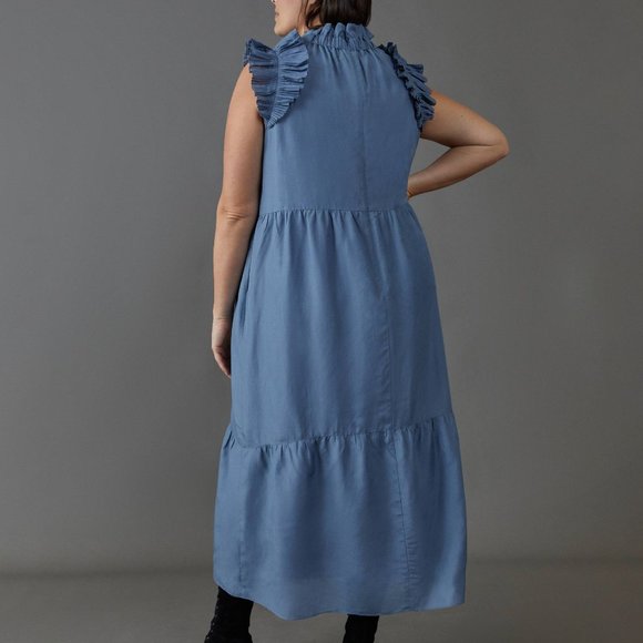 Anthropologie Lucena Tiered Ruffled Maxi Dress - Picture 3 of 7